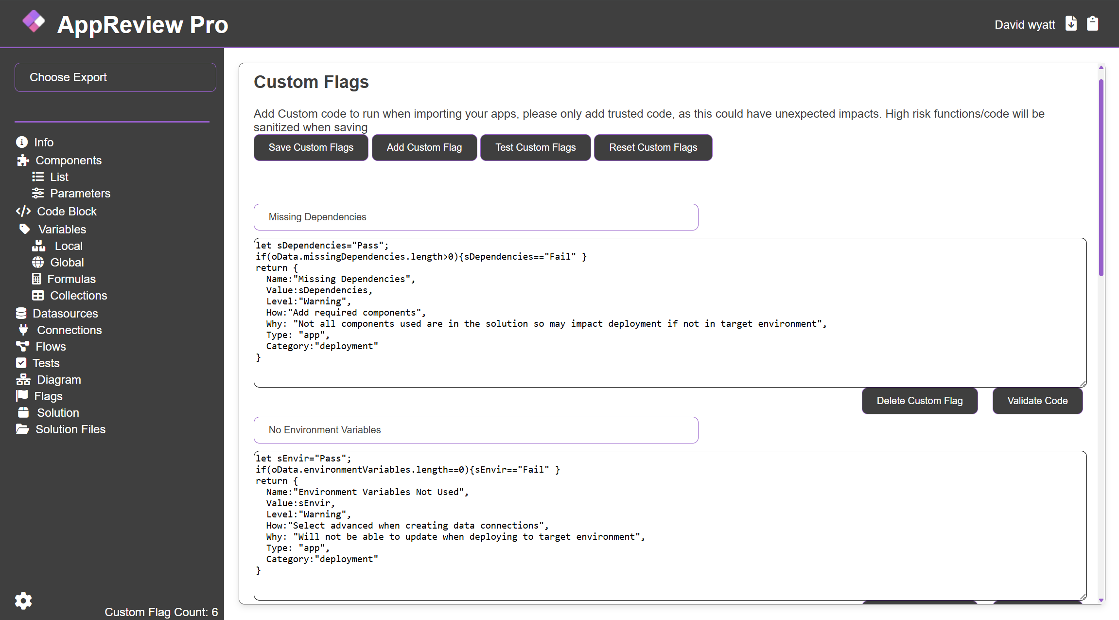 AppReview Dashboard Screenshot