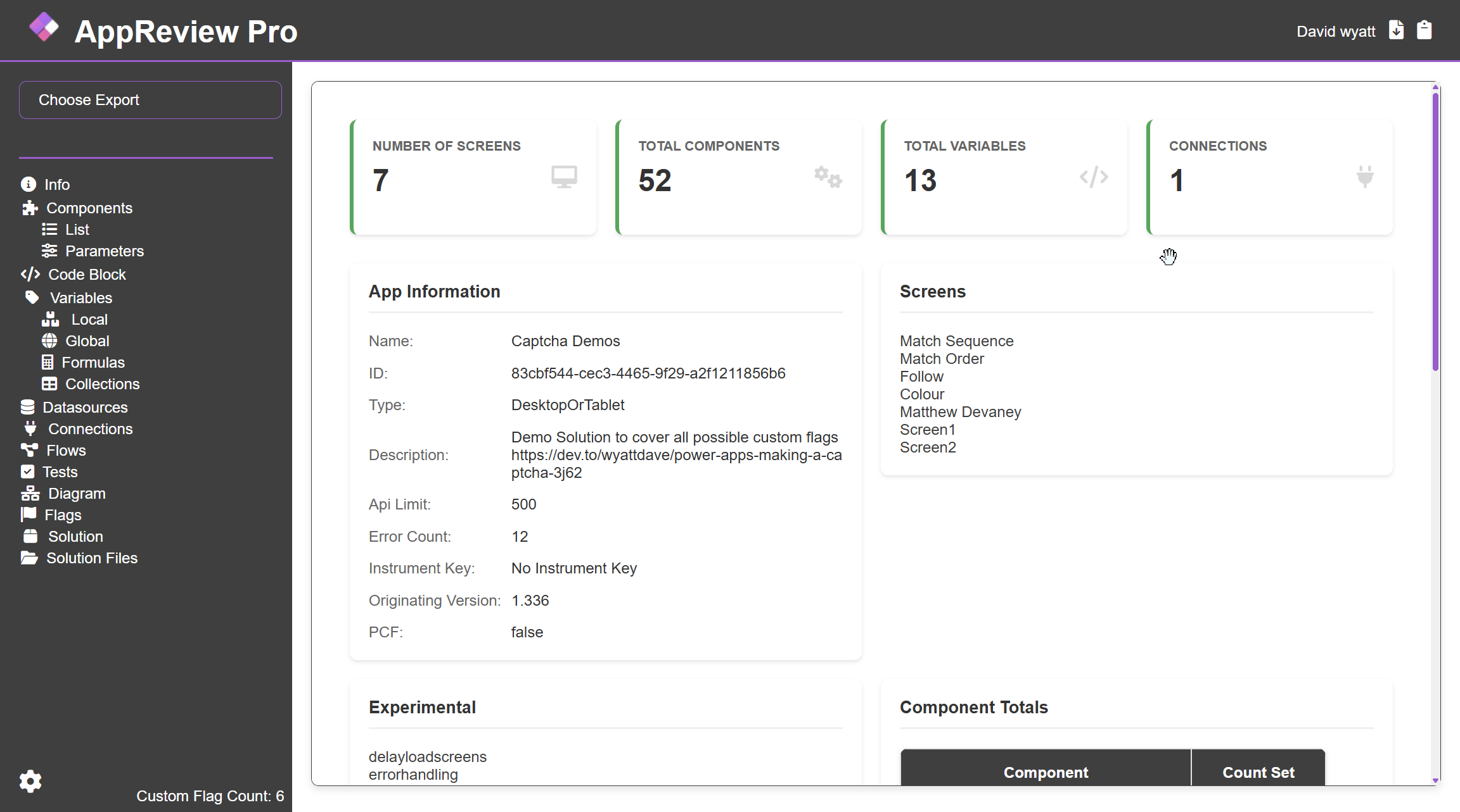 AppReview Dashboard Screenshot